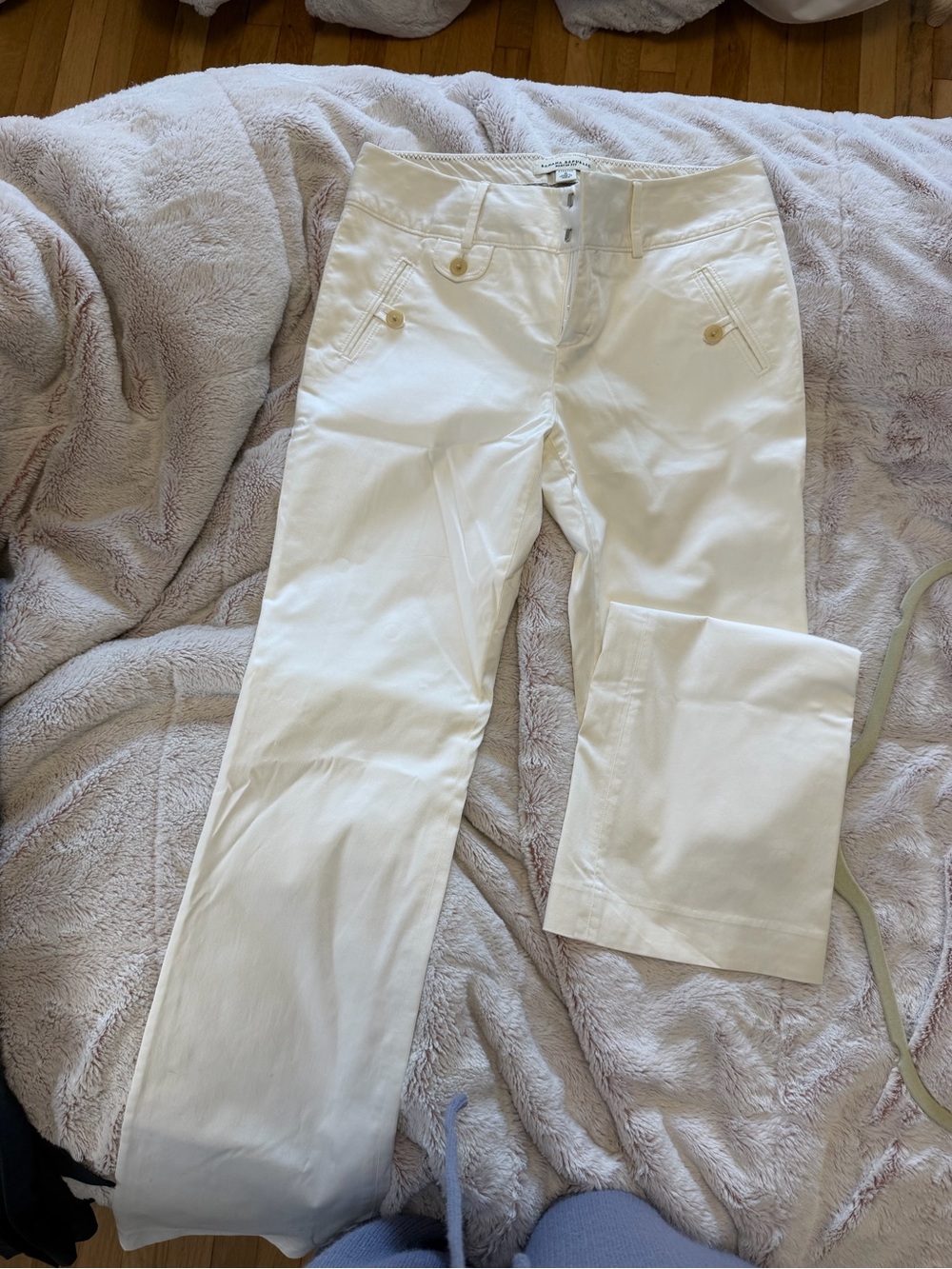 Banana Republic Cream Straight-Leg Jeans